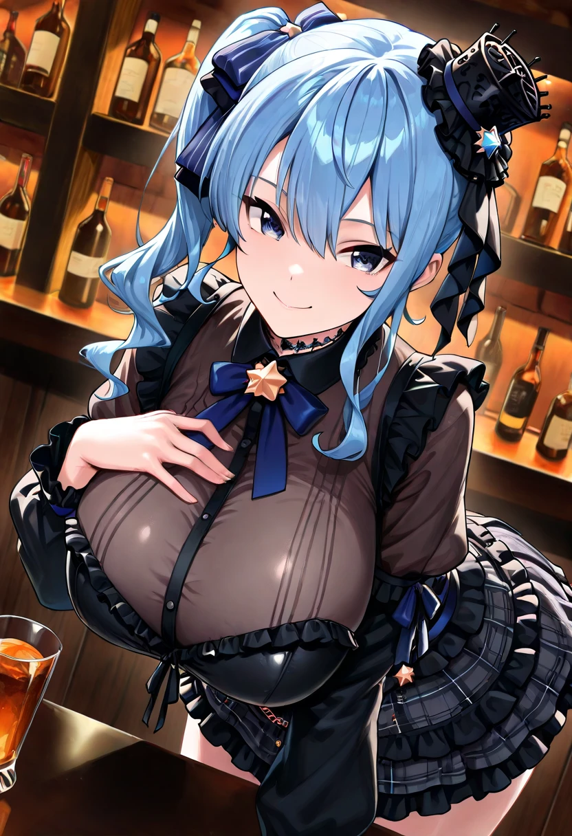 ((highest quality、muste piece、High resolution))、(Zoom photo from the front:1.95、Pose that invites men、dark blue hair、first round、ponytail hair)、(((Maid clothes:1.5、semen、wet body:2.5、wet body、open legs、Ahegao:2.5、orgy sex、inside the casino:1.5)))、Ahegao、((wet body、orgy sex、big breasts))