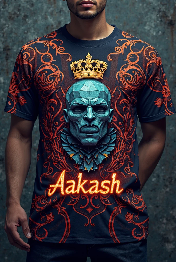 Two name tattoo design (Aya and Jad) Complex shape of the male chest area