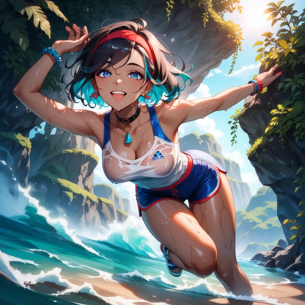 Girl dancing in water