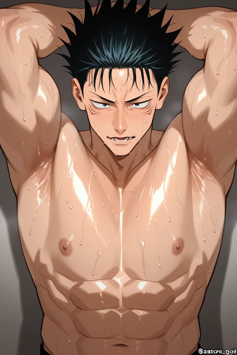 1boy、Handsome Men、Japanese male, 、Completely naked、Full nudity、erection、Huge penis、Highest quality、Realistic、beautiful、Sad look、Being examined at a hospital、A doctor in a white coat with a syringe next to him、Arms above head、Photo Quality