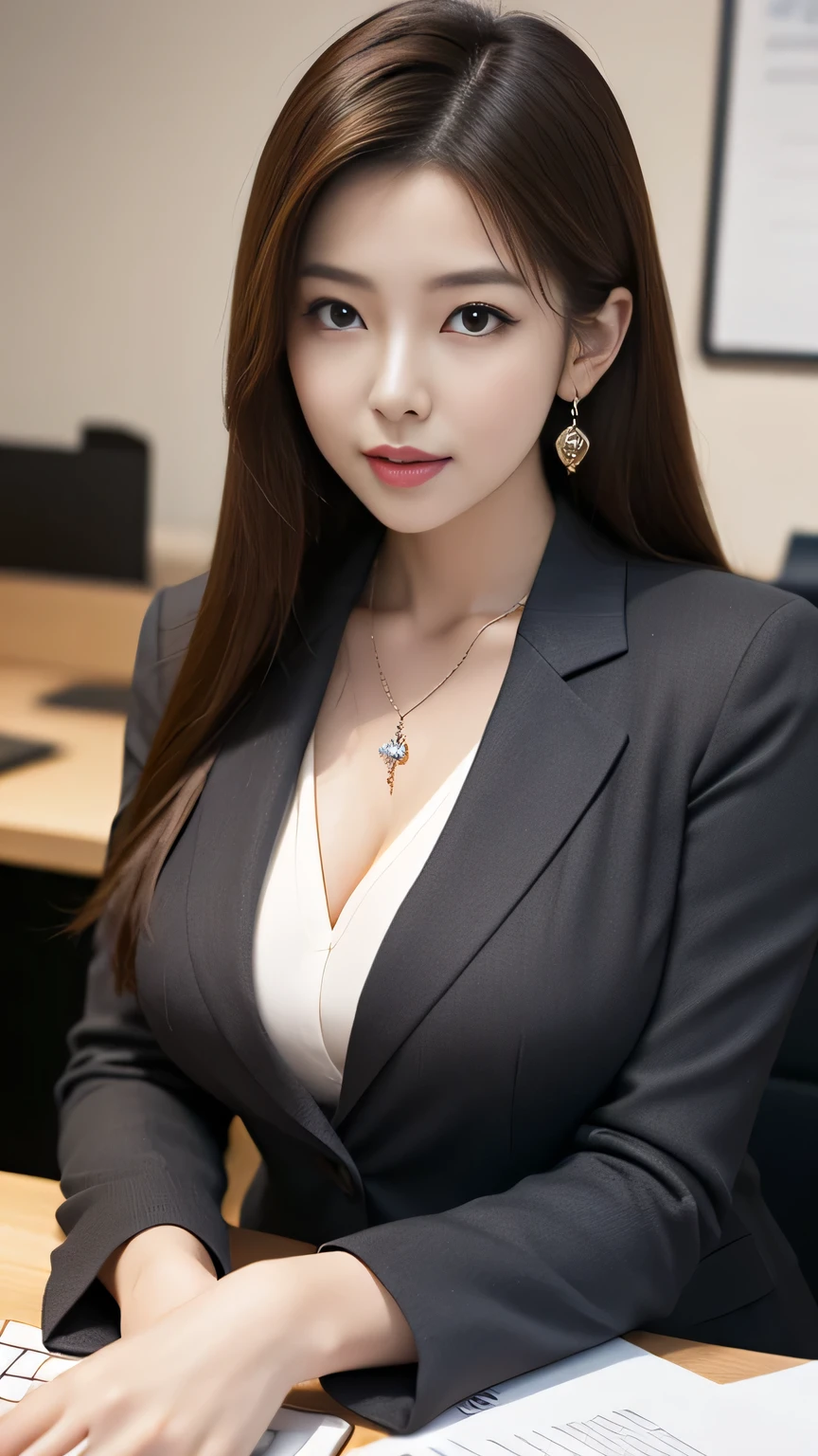 Full body ,A woman in a pink dress sits on a chair, woman in suit, Wear tight clothing., young woman in a suit, Gorgeous Chinese model, in business attire, The jacket opened up to generous cleavage., โดยWear a business suit, cute woman, strict suit, Wear a business suit, good girl, beautiful asian girl, elegant suit, Wearing a light pink suit