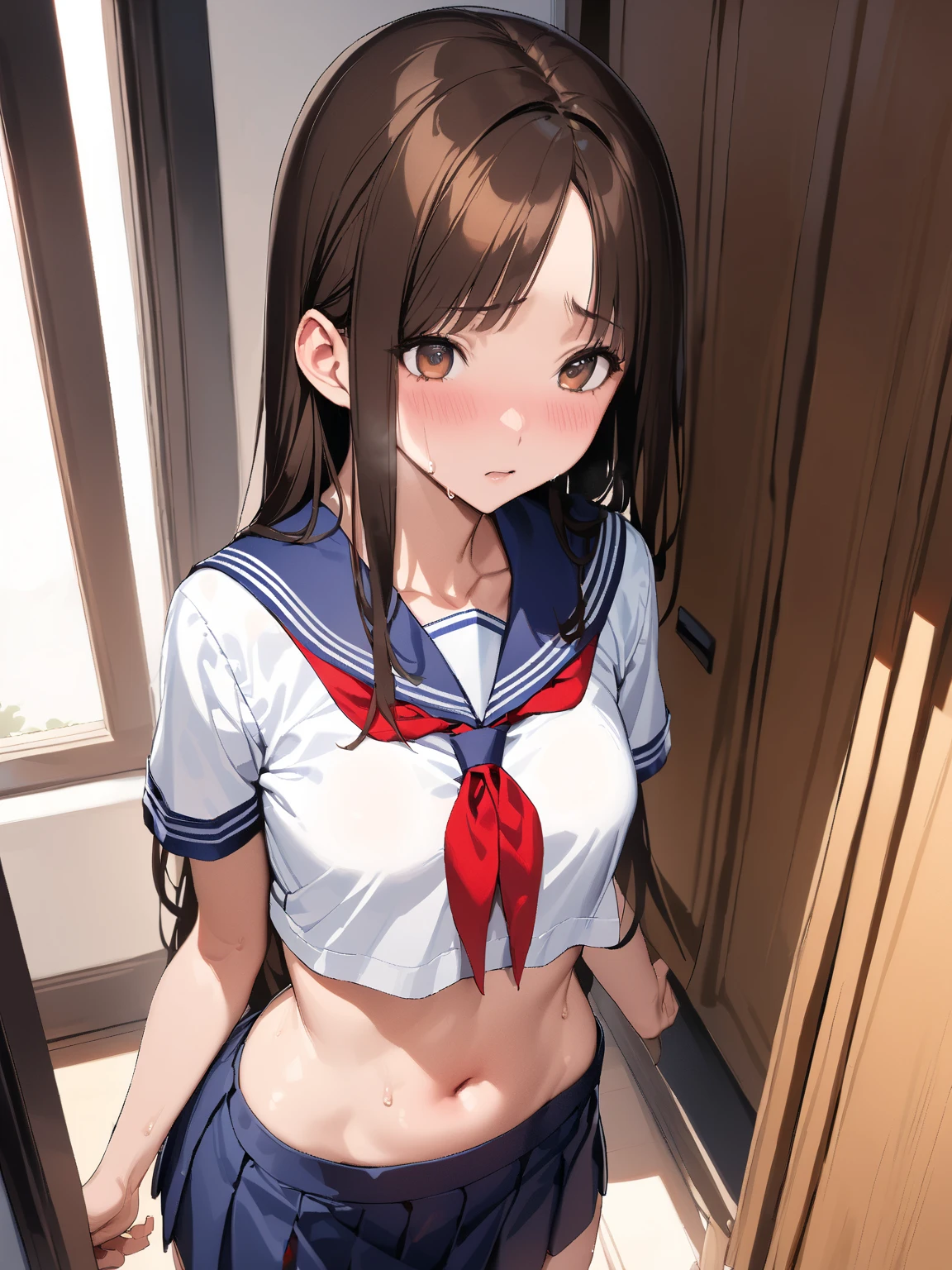 Nsfw,((dwarf,toddler body)),megumin,1girl,solo,breasts,blush,bangs,brown hair,black hair,red eyes,hat, navel,heart,panties soaked in pee,Impurity panties,panties with Dirty,
Stained pee,foul panties,grubby pussy,filthy pussy,Raunchy pussy,((filthy panties)),((excessive spread pussy)),((excessive spread anus)),(((shaved pussy))),