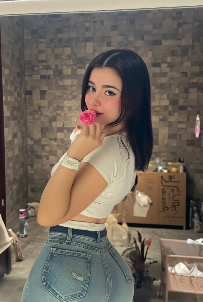 Latina high school student girl black hair selfie for facebook Nick