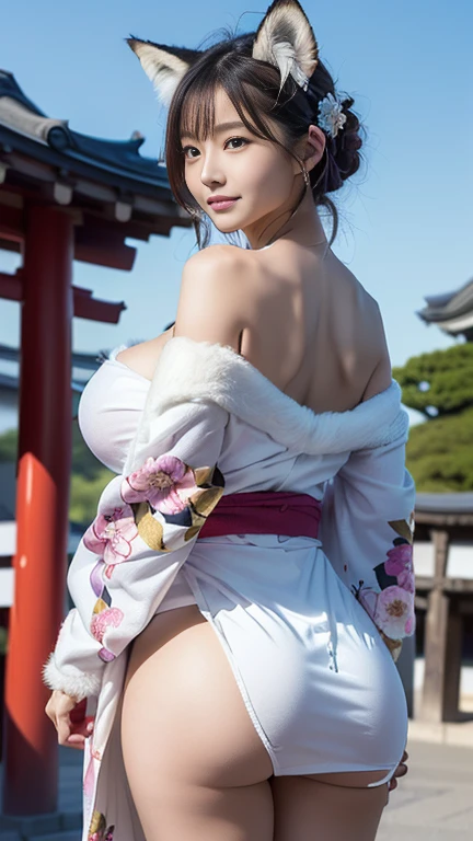 (best quality, masterpiece, ultra detailed, ultra highres, raw photo, absurdres, absolutely resolution, 8k:1.2) (photorealistic, realistic:1.4) detailed 4k background, extremely close up, (from below), texture
BREAK
1 Japanese girl, (solo, side shot, all fours :1.1) cute, beautiful, 18 years old, kawaii, solo, cute idol face (detailed brown eyes) looking at viewer, (chubby:1.3), tilting head, happy smile, pink lips, detailed brown hair (dynamic sexy gravure pose:1.3) perfect anatomy (detailed extremely pale skin texture:1.2) (cleavage, big breasts, big ass:1.2) (sideboob, underboob:1.2) (covered nipples, bare shoulders :1.4) BREAK (outdoors:1.3),((gorgeous sexy detailed kimono, Japanese traditional white lace kimono, taking off clothes)) night, starry sky, onsen, Japanese hot spring, rock bath, steam, fog