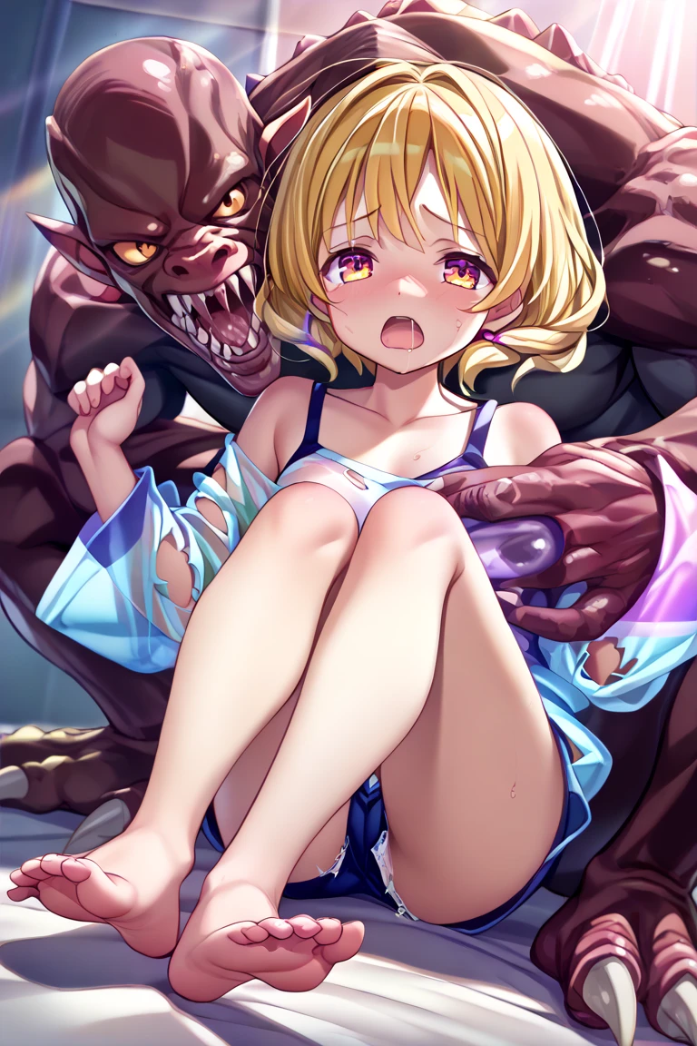 anime artwork, score_9, score_8_up, score_7_up, score_6_up, score_5_up, score_4_up, floox style //////Himiko toga, big breasts, she is 24 years old, style_3, , , , naked,, yellow eyes, , nude, street background, ,, 1boy, , blush, nose blush, prone bone, ahegao, boy's head out of frame, boy's chest out of frame, clenched hands , motion lines, saliva,