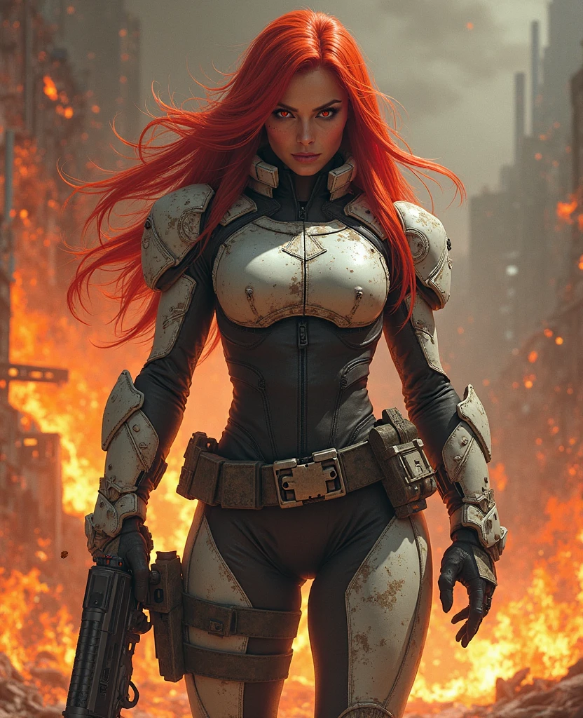 Lis from the game Battlefield 2042, Red hair, sexy, masterpiece