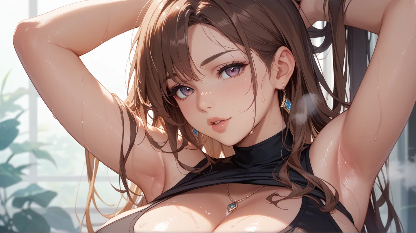 full body, extreme wavy hair, luxurious hair, lustful eyes, a knowing smile, aroused 25 years old, playfully aroused, dripping with desire, busty cleavage, heavy bust, pajamas, slim waist, posing by the bed, coy smile with open parted lips, (blushing:1.3), looking lovingly at the viewer, seductive green eyes, an inviting pose, bedroom background, champagne, in love (pov), loving gesture, loving gaze, loving eyes, glowing eyes, highly detailed eyes, chocker, earrings, nsfw,