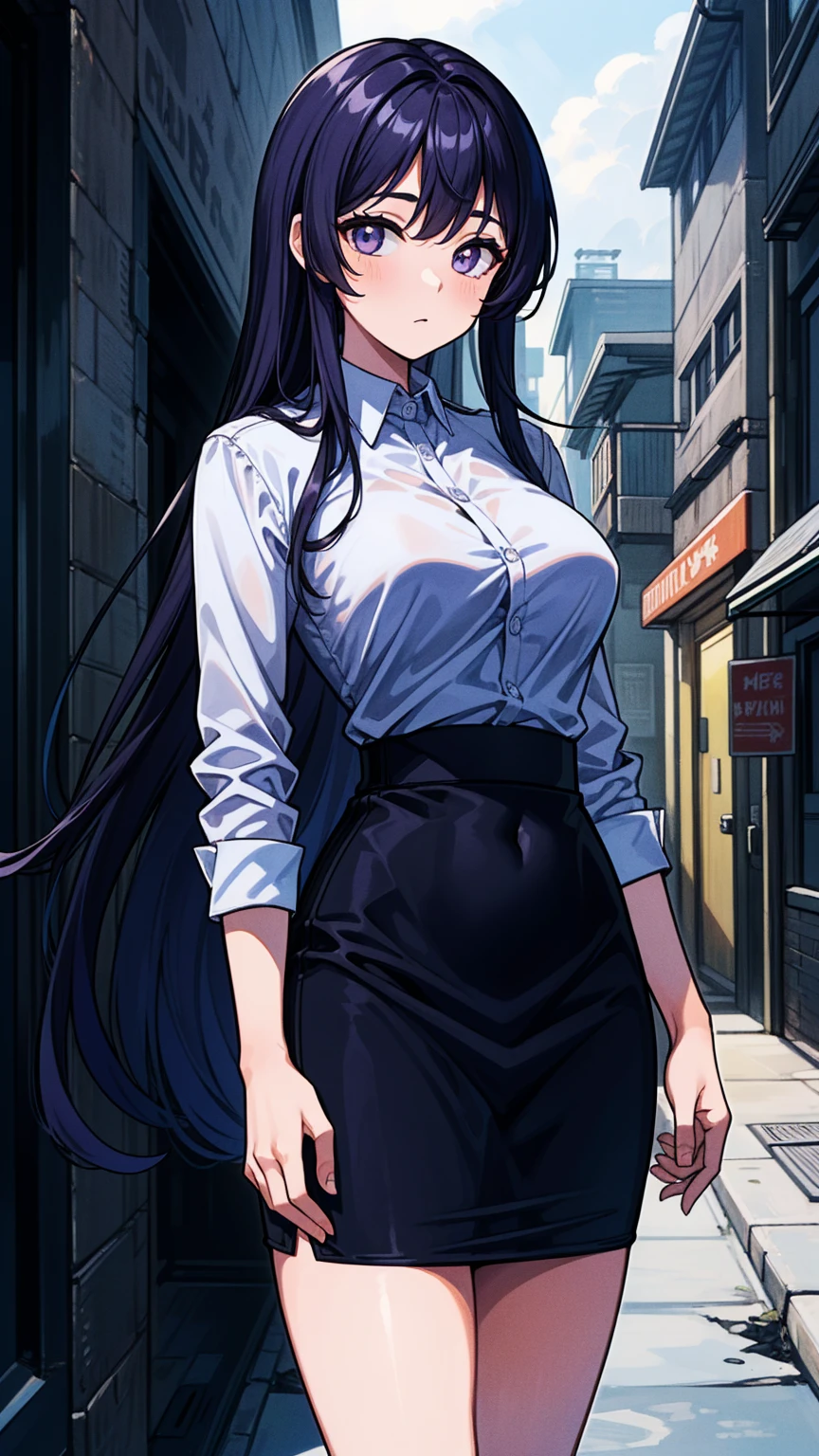 Cute mommy, mature women, realistic skin,perfect ,black hair, long hair, (hair over one eye:1.4), messy hair, hair between eyes, Nude, chubby,plump,fat,dense pubic hair, extreme pubic hair,pucker lips,cute shy blush on, night, ((Night city view, on top of house))