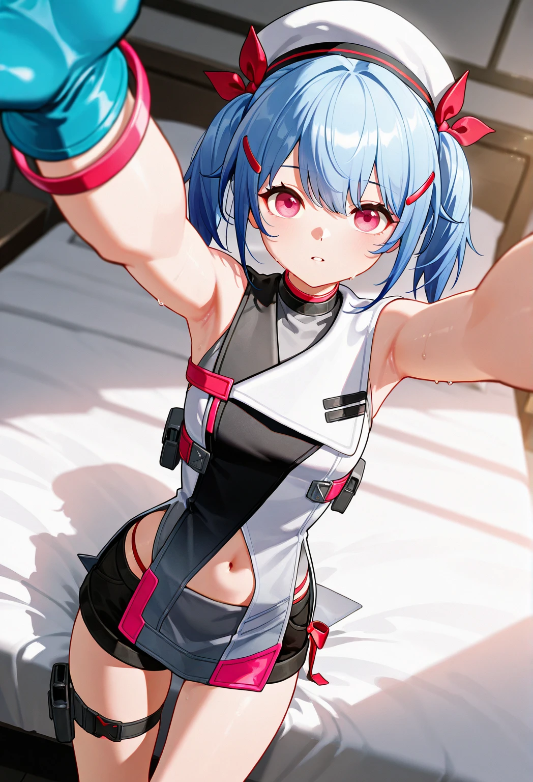 (Honkai: Star Rail, Topaz) Topaz pulling up her panties in the locker room, UHD, 8k, Maximum resolution, Ultra detailed, Masterpiece, highly detailed,