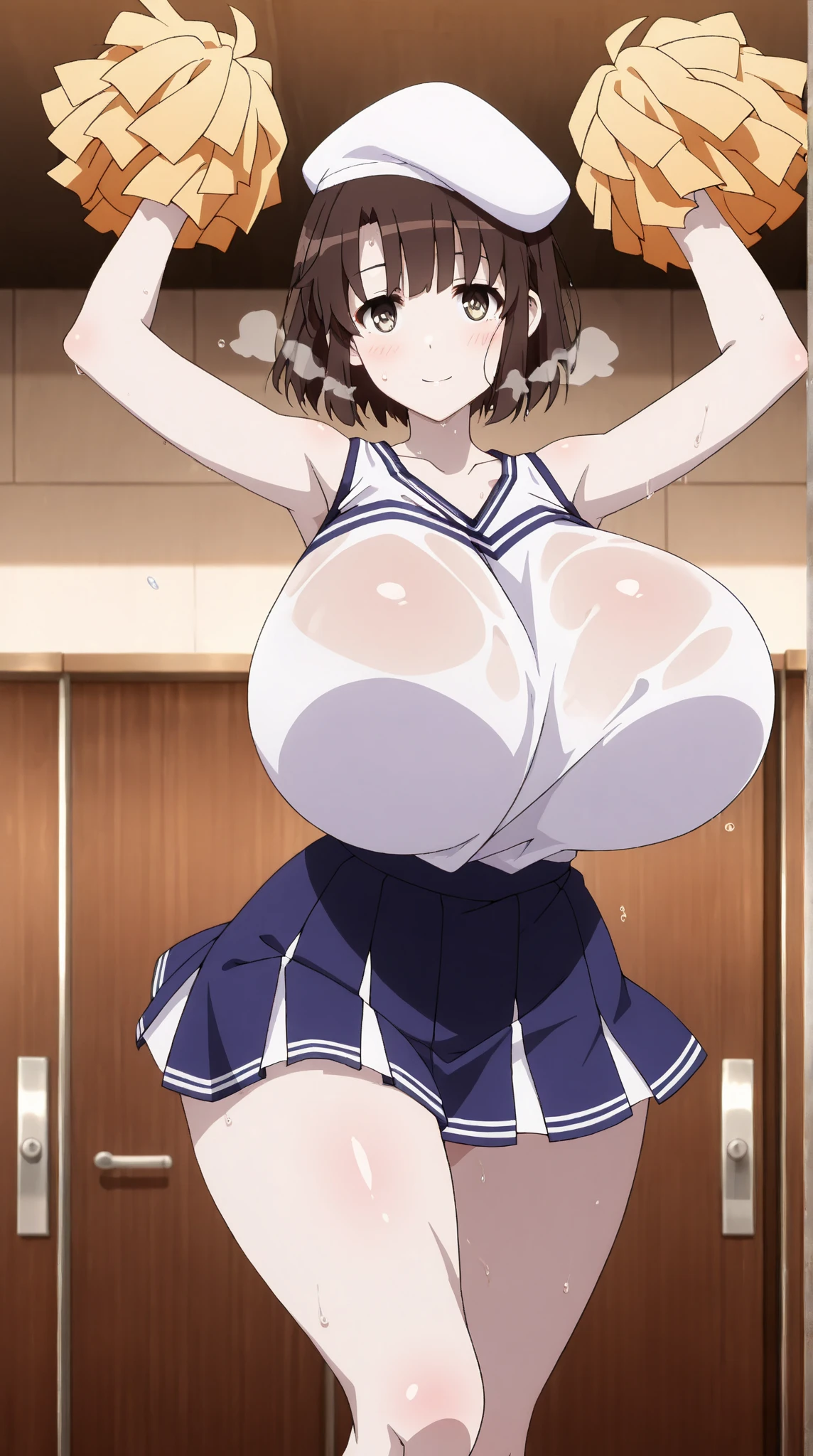 Score_9, score_8_up, score_7_up, score_6_up, score_5_up, score_4_up, source_anime, 1girl, cute student, young female, sagging gigantic huge breasts, wide hips, thick thighs, huge areolae, areola slip, dark areolae, sideview, detailed eyes, brown eyes, looking at viewer, crowded, white ballerina costume, ballerina, white thigh tights, ahegao, collarbone, head tilt, showing hairy stomach hair, showing armpit, hairy armpit hair, bukkake, sperm on armpit, cum shot, sperm, raper with big penis, Japanese, hentai, in lesson hall, having sex with boy, side view, side angle, spreading legs, hand behind the head, fecundation mark, raping atmosphere, inserting penis, acrobatic sex, rape