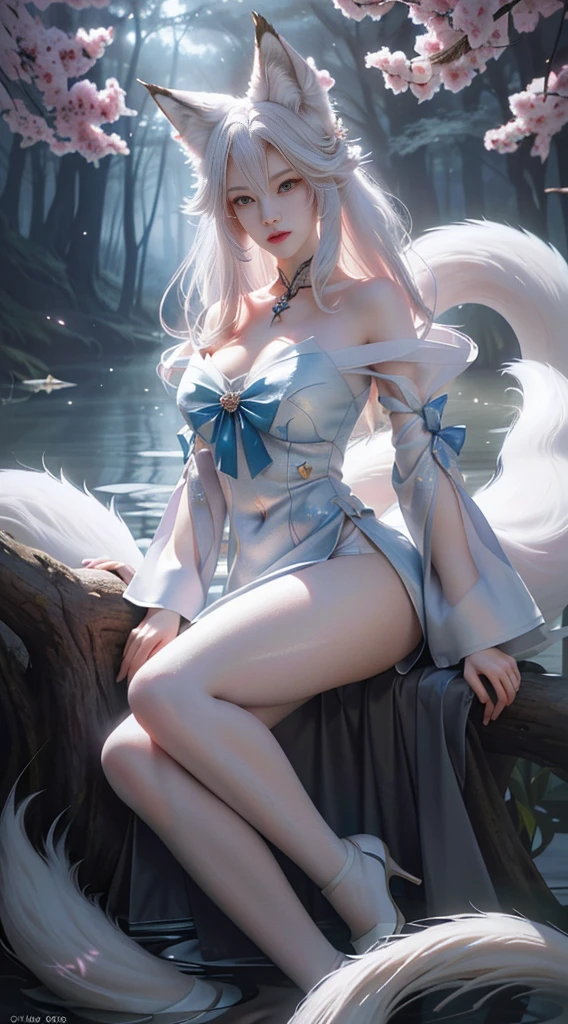 (Best Quality, High Resolution, Masterpiece: 1.3), a tall and slender perfect woman, (long sky blue hair, bunny girl in white clothes), dressed sexy revealing, in the grass, details of face and skin texture beautifully presented, detailed eyes, double eyelids, sexy pose, realistic, leaky half breasts, full body shot --auto --s2