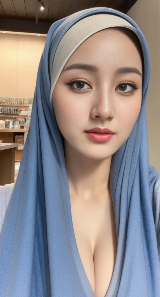 white skinned,realistic hijab girls, age 20,full bodyesbian,A high resolution,tmasterpiece, beautiful,sexy,hot,idol girl,super huge breast,Angry,hijab outfit,in room,gaming player girl, in room ,computer, earphone,stick game ,mobile player girl,long black hijab wet,body wet