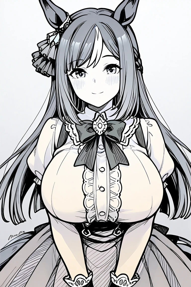 chica muy guapa con grandes tetas llorando mientras come una piruleta, en blanco y negro, fondo blanco, trazos gruesos, crea un marco blanco, que no haya nada mas que la figura de la chica en el fondo blanco
