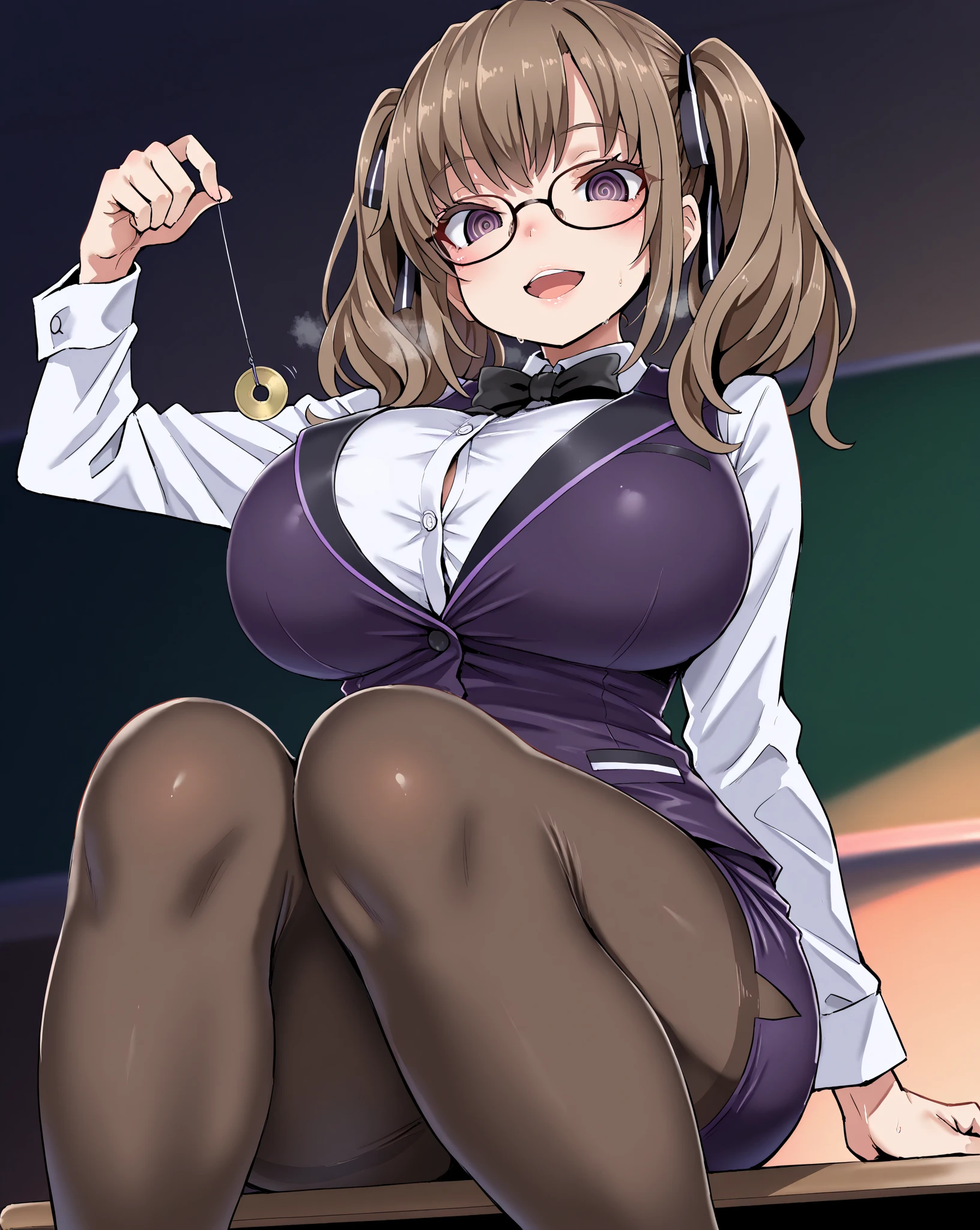 漫画城市猎人style,Beautiful 25-year-old secretary leaning on the desk in the office,Full breasts,Wear black frame glasses,Business suit,black,High heel,front,Horizontal viewing angle,rich and colorful,Japanese manga artist Hojo Tsukasa'style,Depth of Field,White background,OC Renderer,light,very good,Very detailed,CG art,