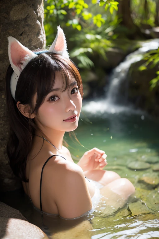 (((Misako Renbutsu)))Beautiful Young Female with Red Fox Tail in Lake, extremely delicate and beautiful,Outstanding light and shadow,Clear and bright sunlight, Professional portrait (Face Closeup from below), Semi-nude photography, close up portrait of bathing in a lake, Oodles(Floating Petals), ((backlighting)) Sparkling water surface with Reflection and Refraction, ((Soaked Whole body in water)), ((beltbra)) Visible Upper breasts, {lens flare|Shade|bloom|[chromatic aberration]}, TopQuality Masterpiece of 8K Ultra-detailed DigitalPainting (by Jeremy Lipking)  {(Floating Breast in Water)|Floating on back}