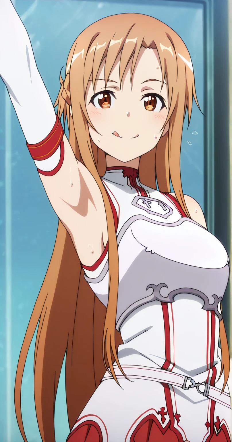 {asuna yuuki(sword art online)}, 1girl, masterpiece、top-quality、{NSFW},nsfw, {fullnude}、fullnude、fullnude、{toppless}、{{pink nipples}}、{{pink areolas}}、{Naked Dance}、A slender、{Lewd}、vagina,