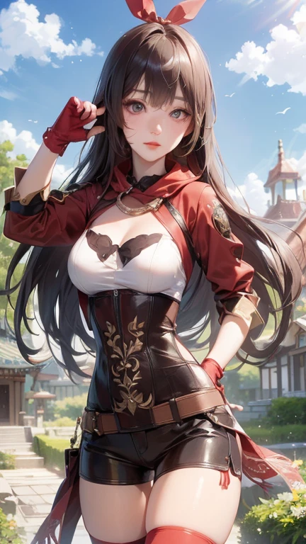  22 years old, (milf:0.8), (solo:1.5), (sfw:1.25), cute breast, beautiful breasts, medium tits, thin waist, big ass:1.0, Raised sexy, (dark mahogany medium short hair, updo, hair band, red eyes, light smile, big , Revimpling fabric, earrings, Hand gloves, detailed face,(smoking:1.3),brunette hair,detailed and beautiful eyes,beautiful detailed lips,Rolling her eyes,manner,hair over one eye, asymmetric hair, Carly hair, low tied braids),(musulman, white Headscarfs, hair bands, head vandage, Turban), (ultra high resolution, 8K RAW photo, photo realistics, thin outline:1.3, clear focus), best qualtiy, natural lighting, textile shading, blurry back ground, field depth, bokeh, (Bright pupils, fine detailed beautiful eyes with highlight:1.3, high detailed face), Red lip, fine realistic skins:1.1, looking down viewers:1.3, (dynamic angle:1.3, front view:1.1, breast focus:1.3, from below:1.2), (dynamic posing:1.5, sexy posing:1.2, leaning forward),Youghal, side lock, hair ornaments, hair band,nice,garden background,artistic rendering,Super detailed,(highest quality,4k,8K,High resolution,masterpiece:1.2),Bright colors,studio lighting ,in usa military base,