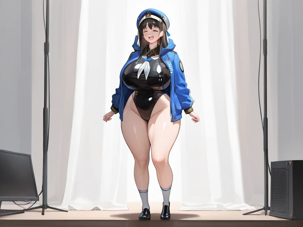 masterpiece, best quality,1girl, ((young girl)), shiny skin, (thin waist), ((curvy)), ((wide hips)), ((small size)), hot, soft natural lighting, reflections, bright illuminations, full body, back bikini, big long black hair, tomoko, sexy, slim figure, Detailed green eyes, Detailed face, Detailed eyes, tomoko kuroki, watamote,
