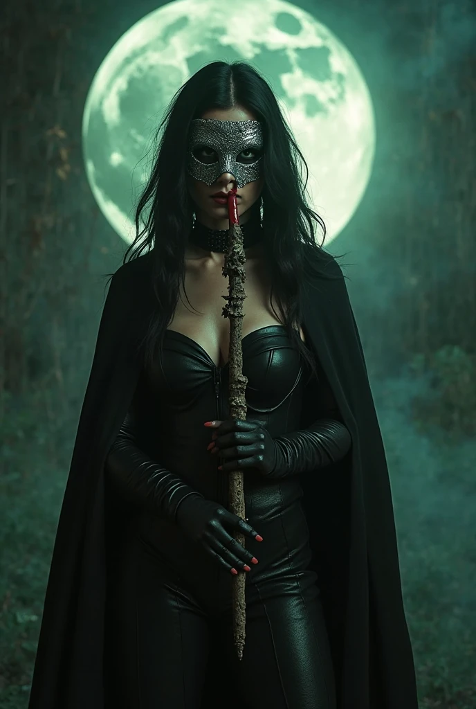 ((best quality: 1.5)) ((masterpiece)), intricate details, sharp focus, professional, real life, realistic representation of the face, dynamic pose, in the style of realistic and hyper detailed renderings BREAK ((detailed (((terrifying old swamp hag, blackout eye makeup:1.4, tattoo:1.4), maroon gold robe cloak, heavy velvet dress)), [black hair:purple hair:0.8], messy frizzy hair, [flat chest:medium breasts:0.8], night, dim lighting, firelight, looking away, black lipstick, professional lighting, photon mapping, radiosity, physically based rendering, ultra resolution, hyper-realistic)), photorealistic, hyper-realistic, 8K
