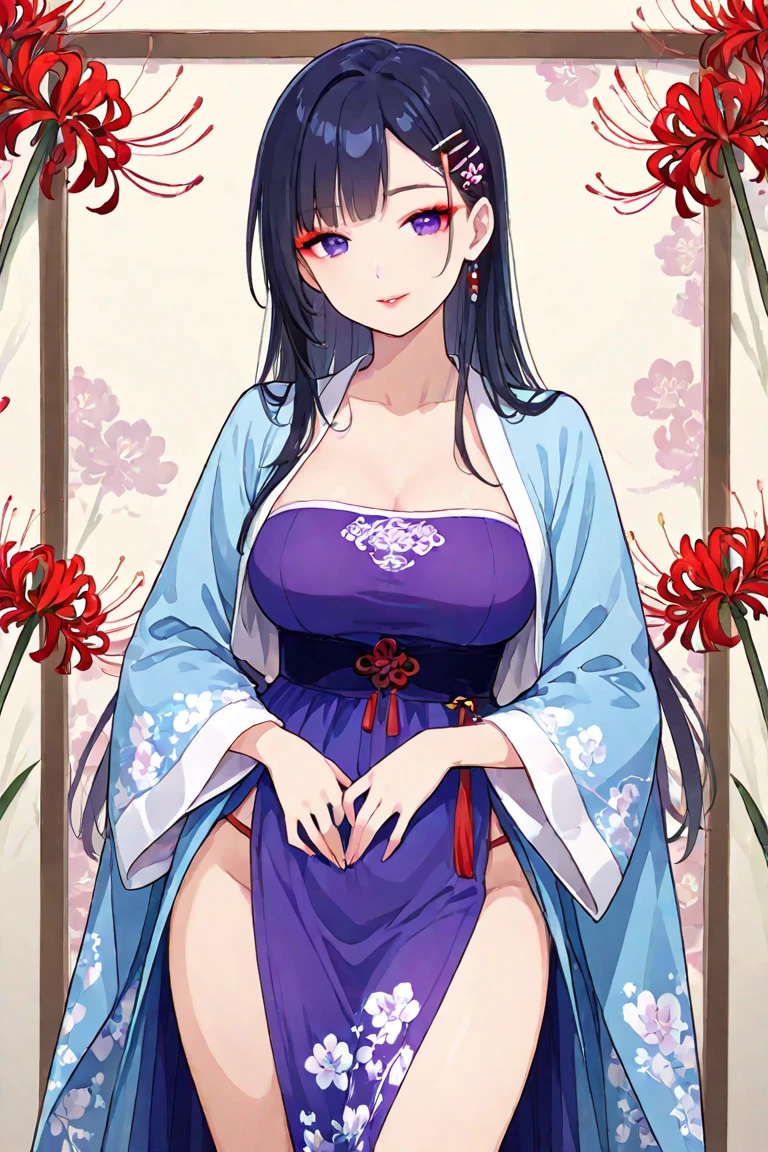 (masterpiece, highest quality: 1.2), Chinese traditional ink painting, 1 girl,(Large Breasts、Big 、Big Tits房、Big Tits) Chinese intricate embroidered costume ,Decorative micro bikini ,(Cleavage exposure、Arm out exposure、Navel exposure、Thigh exposure)Garter Stockings、 (smile), Looking at the audience,