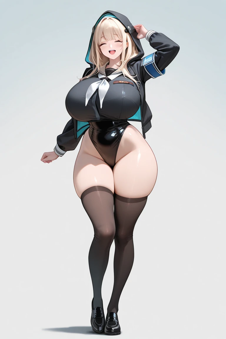 anime girl with big breasts got bound arms and bound wrists and stuck in a swimsuit and gagged