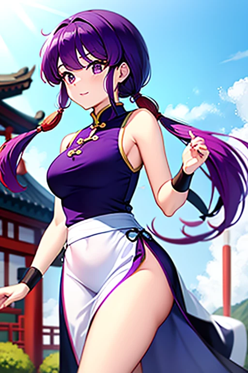 ((masterpiece,best quality)),1 girl,alone,ChunLi,whole body,Beautiful night street background