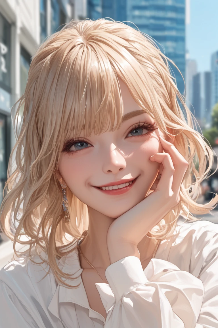 close-up of the smile face、close-up of the smile face、Designer、(realisitic、hight resolution)、(1 girl in)、Do-Up Eye、Korean Girl、(Best Quality), (masutepiece), (1girl in), Solo, a beauty girl, Perfect face, dreamlikeart、Highly detailed airbrush art((Surreal))、Volumetric lighting、(top-quality)、The ultra-detailliert、Highly detailed colorful details、(Bright lighting)、dynamic compositions、Ray traching、The mirror reflects light、Shallow depth of field、ultra-detailliert、mixing exposure、nffsw、Her eyes are glowing pink、eyes are pink。Tank Tops