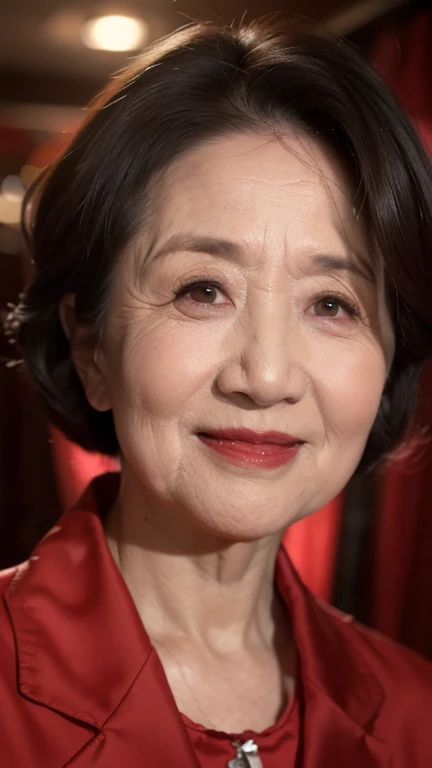 Asian Beauty, Full-body display, wife, ((Fractal Art)), (((masterpiece))), 8k, Clear images, (((alone))), (((Japanese older milf))), pure whiteの背景, Gray Hair, Raise your right arm, Wear a flashy bra, gravure, ((Elderly mature woman with an old face)), Depict lips accurately,Red lips, Flashy makeup, (((alone))), (((Perfect Anatomy))), Elderly, pure whiteの背景, gravure, Natural upright posture, I look forward to your coming., ((Obscene)), Beautiful mature granny、, highest quality, Very detailed, Realistic, Very detailed細なスキン, (Japanese Mature), (positive),Front of face、 95 years old, Huge breasts, Glamour, sexy, pure white、Skin, Looking at the audience,