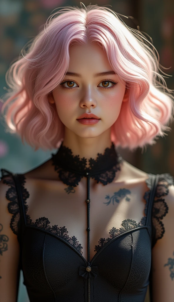 1girl, solo, sharp nose, (reddish mouth:1.1), (blush), eye-catching lips, shonen style, (pale skin), (pink eyes:1.2 | orange eyes:1.3), (wide smile:0.5), wide eyes, (neon lighting:0.3), (scenery park, sky), daylight, cinematic lighting, (underboob:0.9), (blue skirt), (pink hair:1.4 | orange hair:0.9), short hair, bangs, drill hair, ahoge, (crop top blue | white), ((bottom-up point of view)), (thin face), ((sharp focus)), (((masterpiece))), (detailed clothing:1.3), (detailed body:1.2), ((perfect face)), ((perfect nose)), ((perfect eyes))