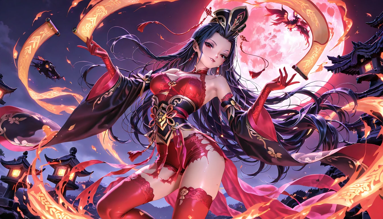 nsfw:1.1, high resolution:1.7, incredibly absurdres, kawaii:1, cute:1.5, hires.fix, anime visual:1, incredibly fine illustration,8k,masterpiece:1.2,best quality, high quality, exquisite, beautiful, insanely detailed, intricate detailed, extremely detailed, Super Definition, ultra high res, Super Resolution, best aesthetic, ultra detailed:1.5, best quality, perfect face, detailed face, masterpiece:1.2, illustration:1.2, 8k cg wallpaper, stunning art,absurdres,octane render,ultra hires,Japanese Actress,(Idol),18yo,Beautiful,(Cute and lovely),cute girl,((anime elf with extremely cute and beautiful black hair)),long hair,hime_cut,((((black hair,colored inner hair,ear breathing)))),(((green_eyes:1.3))),intricate eyes,beautiful detailed eyes,symmetrical eyes,big eyes:1.5,enchanting bright eyes studded with gold and silver dust,(((pinky and glowing_skin,shiny body))),upward breasts,waist slender,(detailed body,(detailed face)),cute,daring,zettai ryouiki,show skin,best relationship with four fingers and one thumb,Very Fine Face and Eyes,Very Fine Hair,(Perfect Anatomy),((girl trembling with sexual climax)),Garter Belt,Bare shoulders,Check out our thru-rack chokers and midi rings with chains,Long body,sun burn,The sword、s Armor,huge tit,armor,Tight,Lace Leggings,Lace fishnet stockings,Vivid,Angle from below,The sheen,Glittering eyes,Gloss,single ponytail,Open back,Black lace pattern,Dig into the buttocks snugly,Intricate and delicate decoration,inner colored,Cleft in the crotch,Grinning face,Embarrassed face,Red cheeks,red blush,Lace Bodysuit,Being attacked by tentacles,Tentacles are growing from the body,Tentacles and assimilation,Monsterization,Blood vessels stand out
