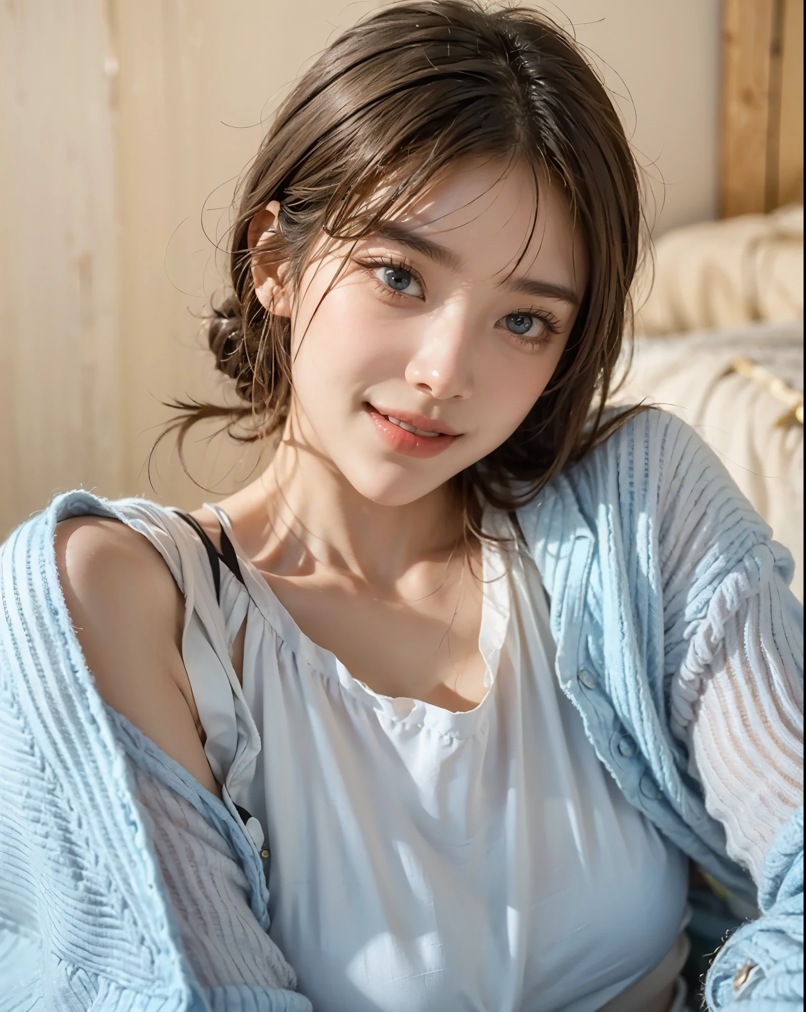 Brunette hair, (8k, RAW photo, realistic: 1.25), (very lip gloss, many eyelashes, highest quality, ultra high resolution, depth of field, chromatic aberration, caustics, wide light, natural color, women in their 30s) staring at the audience, necklace, bracelet, necklace, necklace, necklace, full body, bare legs, transparent shirt