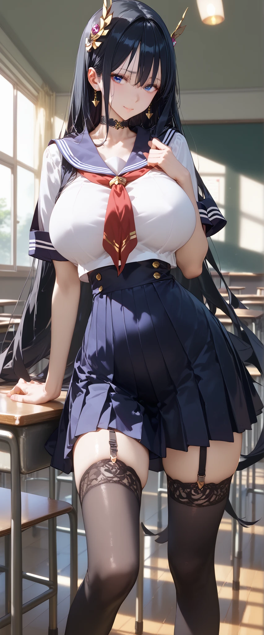 (in 8K、超A high resolution、Best Quality、Photorealsitic、masuter piece、The ultra -The high-definition、top-quality:1.1),(18year old:1.1)(hi-school girl、a sailor suit、Navy Pleated Mini Skirt、Gold T-back、Hide all breasts、quite massive chest、Pretty big breasts、toned body:1.3)(Blonde short-haired、Japan Cute Woman、Brown skin with a pretty tan、appearance々Pose:1.23)、Cute smile(windy up skirt、up skirt panties、Miniskirt fluttering in the wind:1.5)(Trem lotado、On the Saikyo Line train:1.18)