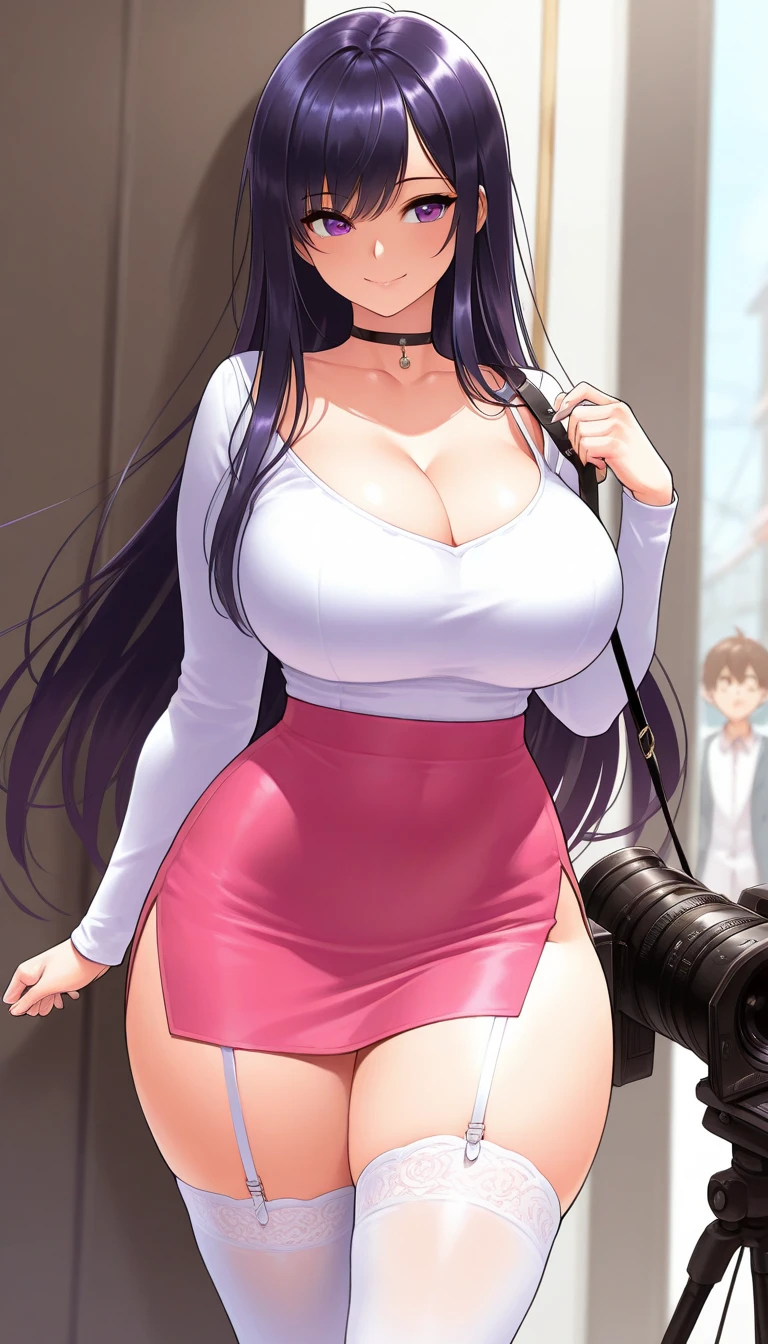 (8K, best qualityer, Masterpiece artwork:1.2),\(eye detailed\),(\(clothing details\)\),full body lesbian,(huge tit),(Facial Focus) ,Very detailed CG unity 8K wallpaper,huge filesize,ultra detali,A high resolution,absurdrez,beautiful eyes,ray tracing,dramatic shadow,finely detailled,Dramatic angles,Hyper-detail,(1 girl:1.3),(standing alone),,mature woman,long black hair,greeneyes,dressing(Mini black ruffled bikini,transparent jacket,Gauze skirt),In a private pool,gorgeous face