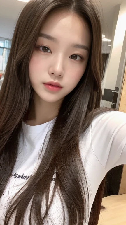(natta, Need, 8K, tmasterpiece:1.3)), full bodyesbian, Long legs, Focalors:1.2, perfect figure beautiful woman:1.4, Slim abs:1.1, ((Dark brown hair, large tities:1.2 )), (Harnes，The shirt，Side head:1.2,), ((apartment, :1.3)), Highly detailed facial and skin texture, A detailed eye, double eyelid，Flying long hair，