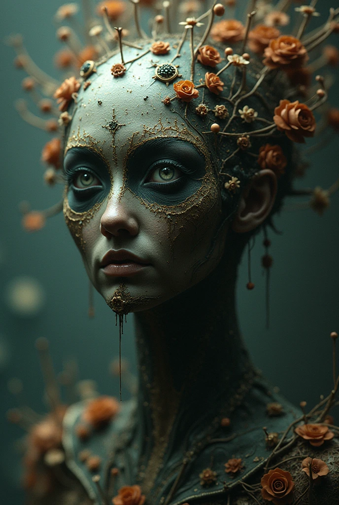 a extremely disturbing horror photograph of walking dead zombie creature made out of nature and flowers and fungus a  on decomposition with flowers sprouting out of his body, in the style of tomasz alen kopera and fenghua zhong and peter mohrbacher, mystical colors, rim light, beautiful lighting, 8 k, stunning scene, raytracing, octane, trending on artstation, intricate, hyperrealism, sharp focus, cinematography, highly detailed, octane render, horror cgi 4 k, matte, photograph by professional photographer