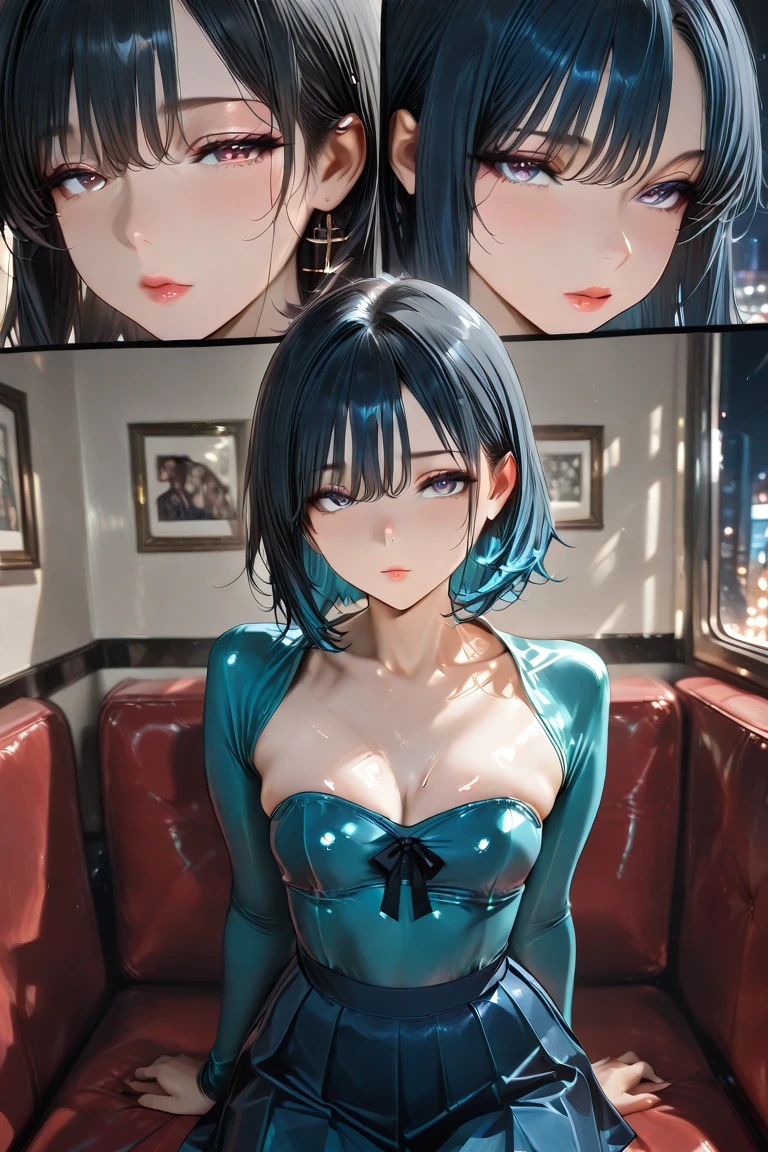 { 1 girl is surrounded by men, in strip club, ((men are touching the girl's body, molesting)), (cowboy shot) }, { (neon glowing), (masterpiece), (absurd resolution), (best quality:1.4), (photo realistic:1.2), (Luminous lighting:1.2), (Chiaroscuro:1.4), (Immersive atmosphere:0) }, { (blushed face:1.2),(weeping),(ashamed:0),(afraid:1.2),(scared:0),(angry:0),(open mouth:0),(tongue out:0), (shiny skin), (slender body), big breasts, (neon color hair) }, { ((see-through)) dress, off-shoulder, (pubic hair) }