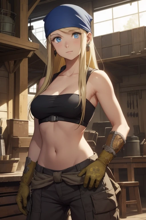 Eila from Chrono Trigger, 1girl, 独奏, Primitive style, smile, glowing eyes, green eyes, Aura, Blonde long hair, muscular female,, (acclaimed, alluring, captivating, exciting, gorgeous, striking:1.3), (trending on CGSociety, trending on pixiv, contest winner:1.3)