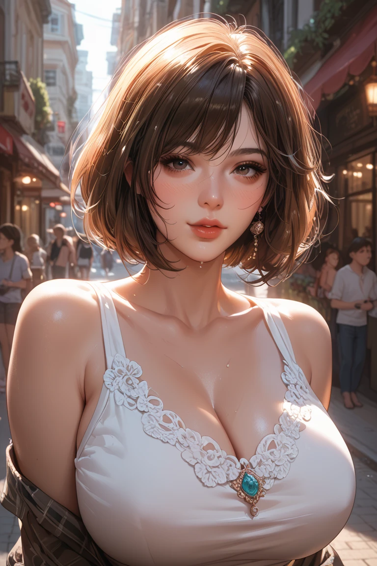 (best quality, masterpiece), 1girl, 1980s \(style\), looking at viewer, pinup \(style\), upper body,