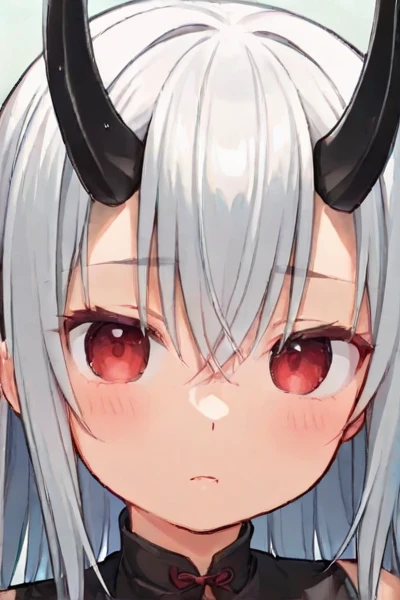 score_9, score_8_up, score_7_up, source_anime, 1girl, AyameGirly, white hair, oni horns, long hair, frilled hairband, black hair ribbon, white shirt, collared shirt, long sleeves, shoulder cutouts, blue bow, outdoors, street, pout, cheek pinching, upper body, blush, fang, pov hand on another's face, <lora:NakiriAyamePDXL:1>