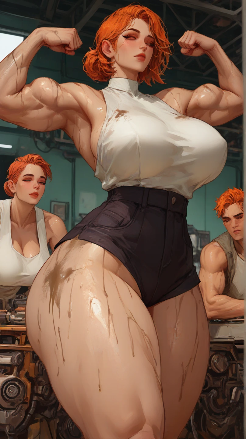 1girl,signora \(genshin impact\),huge breasts,back,back tattoo,sitting,long hair,office lady,lace-trimmed legwear,teacher,indoors,solo,tongue out,hand on hip,open mouth,blonde hair,eye mask,one eye covered,(masterpiece:1.4),(best quality:1.4),(shiny skin),red lips,mature female,milf, (photorealistic:1.4), (detailed beautiful girl:1.4), (sagging breasts:1.5),Detailed facial details, beautiful detailed eyes,