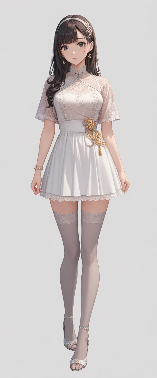 (little loli:1.3), (child:1.2), (Girlish body type), (masterpiece), (best quality), Exquisite visuals, high-definition, (ultra detailed), finely detail, ((solo)), ((gawr gura)), (medium hair), (white Silver hair), (gradient Blue), (beautiful detailed eyes), Kawai, loveliness, off shoulder, looking at viewer, bare shoulders, standing, ((full body)) pale skin