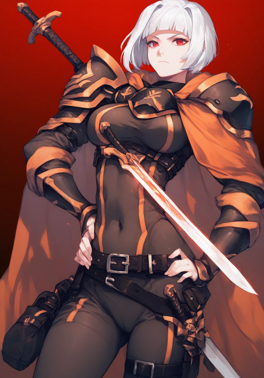 1girl, knights templar, anime maid, epic, (knights templar light armor), templar semi-armor, maid mini skirt, armor straps, tactical templar light semi-armor,shield, sword, knight templar,1girl, arrow_\(fire_Force\), blue_eyes, dinamyc_hair, short_hair, hair_clips, templar_knight_robes, cape, red_cross_on_chest, pelvic_curtain, black_sleeves, armour, (bikini armor), (maid clothes), templar armor, tactical straps, anime maid, maid girl, knights templar, anime maid, epic, (knights templar light armor), templar semi-armor, maid mini skirt, bikini armor, armor straps, tactical templar light semi-armor,shield, sword, knight templar, tactical straps, athletic body, warrior pose