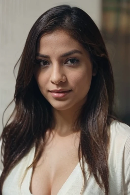world press photo winner, (Award-winning photography:1.3), (modern Mexican woman, Beautiful face, Young woman, Mexican skin tone, typical Mexican female features:1.4), (very sharp photo:1.1), (8K, RAW photo, Best quality:1.3), (Realistic, photo-Realistic, female, modest clothing:1.1), in the garden, rocky terrain, cold, tester, inspiring, portrait (beautiful typical modern Mexican woman outdoors:1.5), analog style (look at the viewer:1.2) (Ultra textured leather) (detailing:1.3), (warm shade, warm tone:1.2), close-up, cinematic light, ultra high resolution, best shadow, RAW, Upper body, wear a pullover, Microgeometry, skin elasticity, Light scattering through hair, ambient occlusion, multi-layer skin shading, facial muscle modeling, rendering of the iris and pupils, Advanced Color Correction, face looking at camera, full face