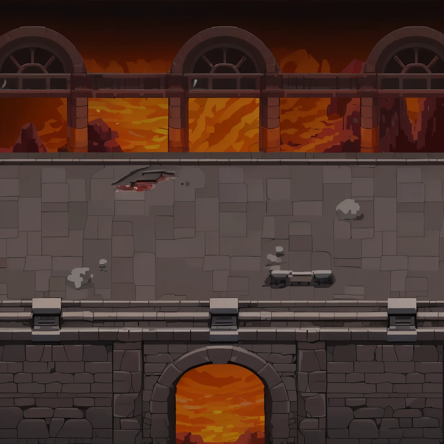 top view, retro video game style,vibrant pastel colors,8-bit characters,blocky shapes,sharp lines,detailed shading,classic gaming vibe,nostalgic atmosphere,classic arcade games,masterpiece:1.2,ultra-detailed,illustration style, 2d texture, arafed red and white abstract painting of a waterfall, red lava rivers, red glowing streams of lava, bloody river in hell, red narrow lava rivers, red fluid, background of a lava river, glowing red veins, red glowing veins, turbulent blood lake, flowing lava, lava rivers, streams of glowing hot lava, rivers of blood, lava river, red veins
