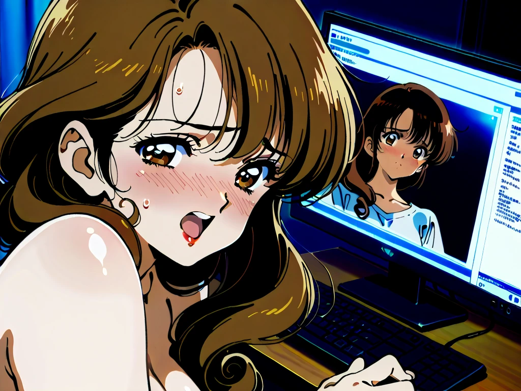 (fiche de conception de personnage, same character, Devant, side, de la), ((Extremely detailed illustration)), high resolution, des mains parfaites à cinq doigts, visage parfait . Deux filles de 25 ans, soeure jumelles, avec de gros seins et des mamelons qui pointent, vêtu d'une combinaison en latex ouverte aux parties intime, la scène la montre en train de s'écarter les fesses avec ses mains, back bent facing the audience, angle de vue multiples, corps voluptueux et musclé. NSFW❤️💕💖💋