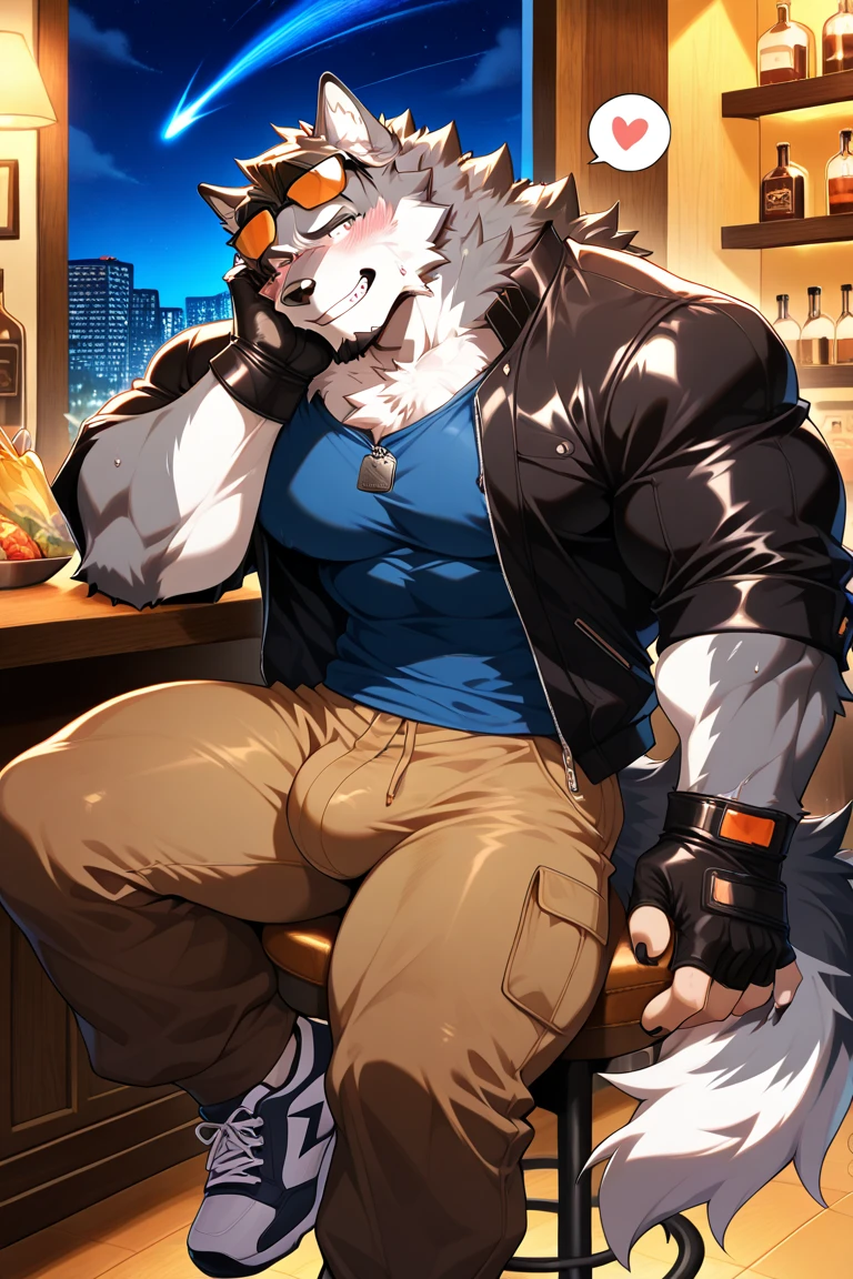 embed:German Shepherd Dog, male,Red eyes,single person,The side,in the carriage,Look outside,Outside is the city,hoodie,Without hood,The CG game,illustration,on the tram,the setting sun,alone,a melancholic atmosphere,Artistic Tones,stand by the window.Blue with reddish orange,big penis, semen, penis with venous, naked, unclothed, Headphones around the neck,The highest quality of scene detail.,adult,high and mighty,muscle,Best quality hands, better quality eye,detailed skin,delicate eyes.extreme image quality,by Sollyz,por zixiong,por milkytiger1145