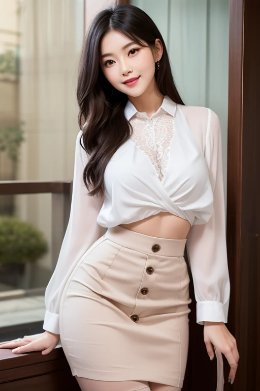 tmasterpiece，Highest image quality，super detailing，Enchanted smile，amazing face and eyes, cosmetics, (extremely detailed beautiful face), (The sexiest look), deep understanding，Naked of breast，(Best quality:1.4), (ultra - detailed), (extremely detaild的 CG unified 8k wallpapers), The content is very detailed, RAW photos, professional photoshooting, ((Open see-through suit)), (Open sexy lace transparent business shirt),Stepped skirt，Indoor and below, (Office room, Dark Office, rays of moonlight), (nigh sky), depth of fields,face flushed，raised eyebrow，Very shy，blond hair blue eyes，Sexy female secretary，looking at viewert，Dreamcatcher earrings，epic，concept-art，Upturned breasts，nice breasts，Beautiful udder，