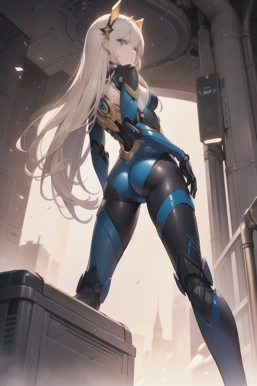 Nejirehadu, Nejire Wave, blue eyes, Blue Hair, Long Hair,
壊す blue Bodysuits, Bodysuits, Drill Hair, gloves, green Bodysuits, multicolored Bodysuits, Colorful clothes, yellow gloves,
((壊す full body)),
Break the white background，From below破る，Look Down，Lower your gaze，
Breaking Dynamic Shots，Kung Fu Pose，highest quality, High resolution, unity 8k wallpaper, (shape:0.8), (Beautiful and fine grain:1.6), Highly detailed face, Perfect Sentence, Detailed CG, (Perfect hands, Perfect Anatomy),Thick thighs, Place one hand on hip，Squat，Spread your legs，Dynamic Angle, (From behind,Bent over, Recall),Look down，From below，Low Angle，