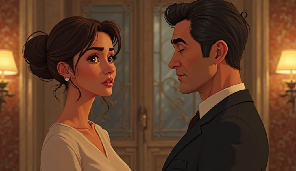 Illustration of the couple from the film Me Before You. Emilia Clark e Sam Clafim