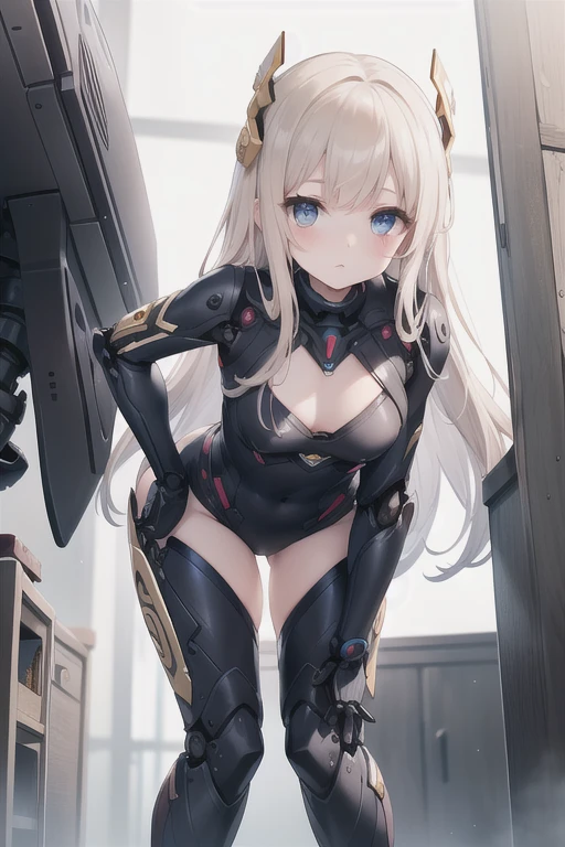 (granular:0.5), 
Cinematic,girl, 
Fine grain, 
Detailed face, 
Futuristic clothing with attention to detail(bare thighs, High leg leotard, ), 
Light on the clothes, (Sighting gun:1.1), (concealment:1.1), (Are standing, Facing forward, Look to the side:1.1), 
Volumetric lighting, 
separation, 
Dim lighting, 
Accurate and perfect anatomy,